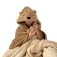 thumbnail image 1 of Couverture Portable, Couvertures à Capuchon Lavables en Coton pour Cadeaux Blanc, Beige, Brun, 1 of 8
