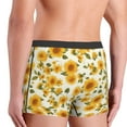 thumbnail image 6 of Salouo Classical Cute Sunflower NO.101 Print Men's Boxer Briefs,Breathable Underwear Elastic Waistband Briefs for Men -Large, 6 of 8