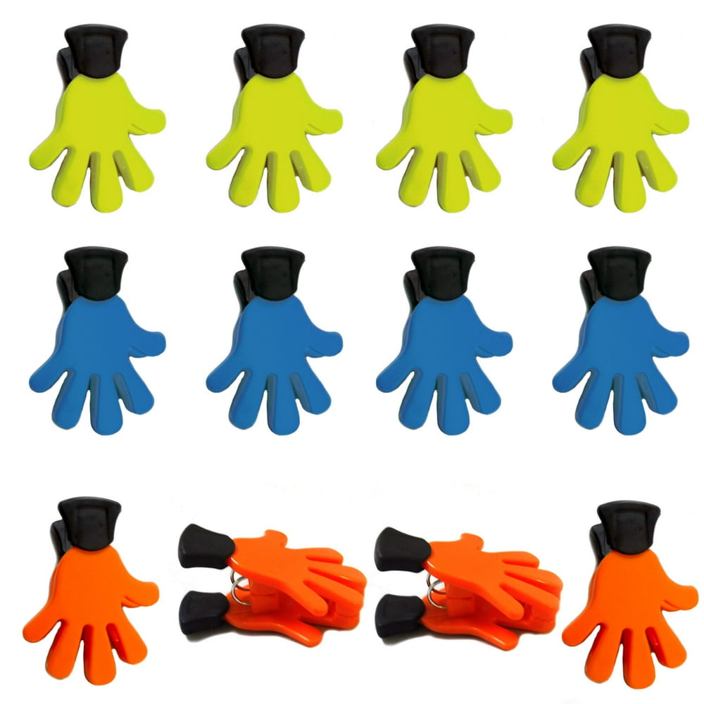 Handi Hand Shaped Clips, Set Of 12