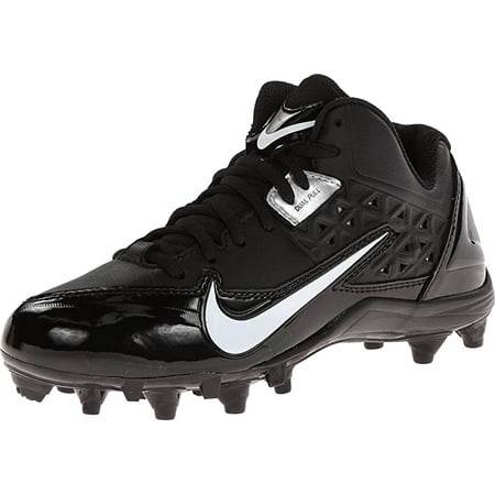 Nike Boy's Alpha Strike 3/4 TD Football Cleat, Black/White, 3.5 M Little Kid US