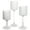 Frosted White, variant on Koyal Wholesale Gold Long Stem Glass Candle Holder, Set of 3