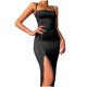 thumbnail image 2 of Gibobby Vestido de fiesta para mujer elegante Elegante cultivo sexy mujeres delgadas cuello U auto damas vestido de fiesta vestidos vestido de mujer(Negro,XL), 2 of 5