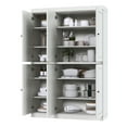 thumbnail image 3 of Palace Imports 100% Solid Wood Kitchen Pantry Storage Cabinet with Doors and Adjustable Shelves, 6-Door, White, 3 of 8