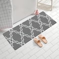 thumbnail image 2 of Gray Geometric Pattern Bathroom Rugs Mat,Non Slip Microfiber Bathroom Rug,Rubber Backing,Soft Bathroom Mats for Bathroom Floor,Tub and Shower,60x24in(150x60cm), 2 of 5