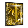 thumbnail image 2 of Designart 'Tropical Leaves and Yellow Bamboo' Tropical Framed Art Print, 2 of 4