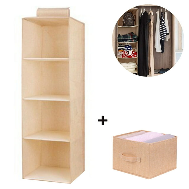 Organizador de guardarropa colgante con 2 separadores de cajones para ropa interior/calcetines MFZFUKR 2035193-2