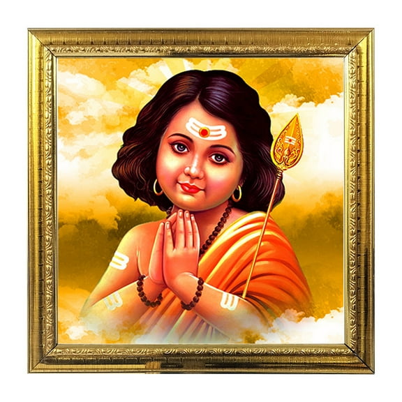 Lord Murugan God Idol Photo Frame Pooja Hindu Devi Devta Photo Frame Wall Decor Puja Temple Photo Frame 5.1 in