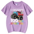 thumbnail image 3 of Hauts pour Filles Décontractés Imprimés Col Rond Manches Courtes T-Shirts Confortables pour Filles Vêtements Décontractés Légers Hauts d'Été pour Enfants, 3 of 5