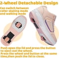 thumbnail image 3 of Cyiecw Roller Skate Shoes for Kids Boys Girls Rechargeable Wheels Sneakers Fashion Roller Wheeled, 3 of 5