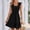 A0810-Black, variant on Womens Dresses 2025 Sleeveless Sundress Square Neck Beach Sun Dresses Summer Solid Color Ruffled Pleated Mini Above Knee Womens Dresses