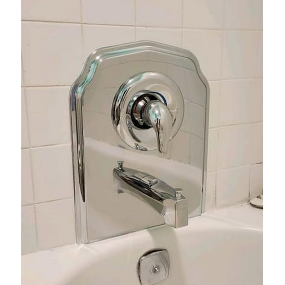 UPDATE PLATE for Single Handle Tub & Shower Valves, Space-Saving, Problem Solved (Chrome)