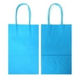thumbnail image 4 of AZOWA Blue Gift Bags Mini Small Kraft Paper Bags with Handles (4.7 x 2.4 x 6 in, Blue, 12 Pcs), 4 of 8
