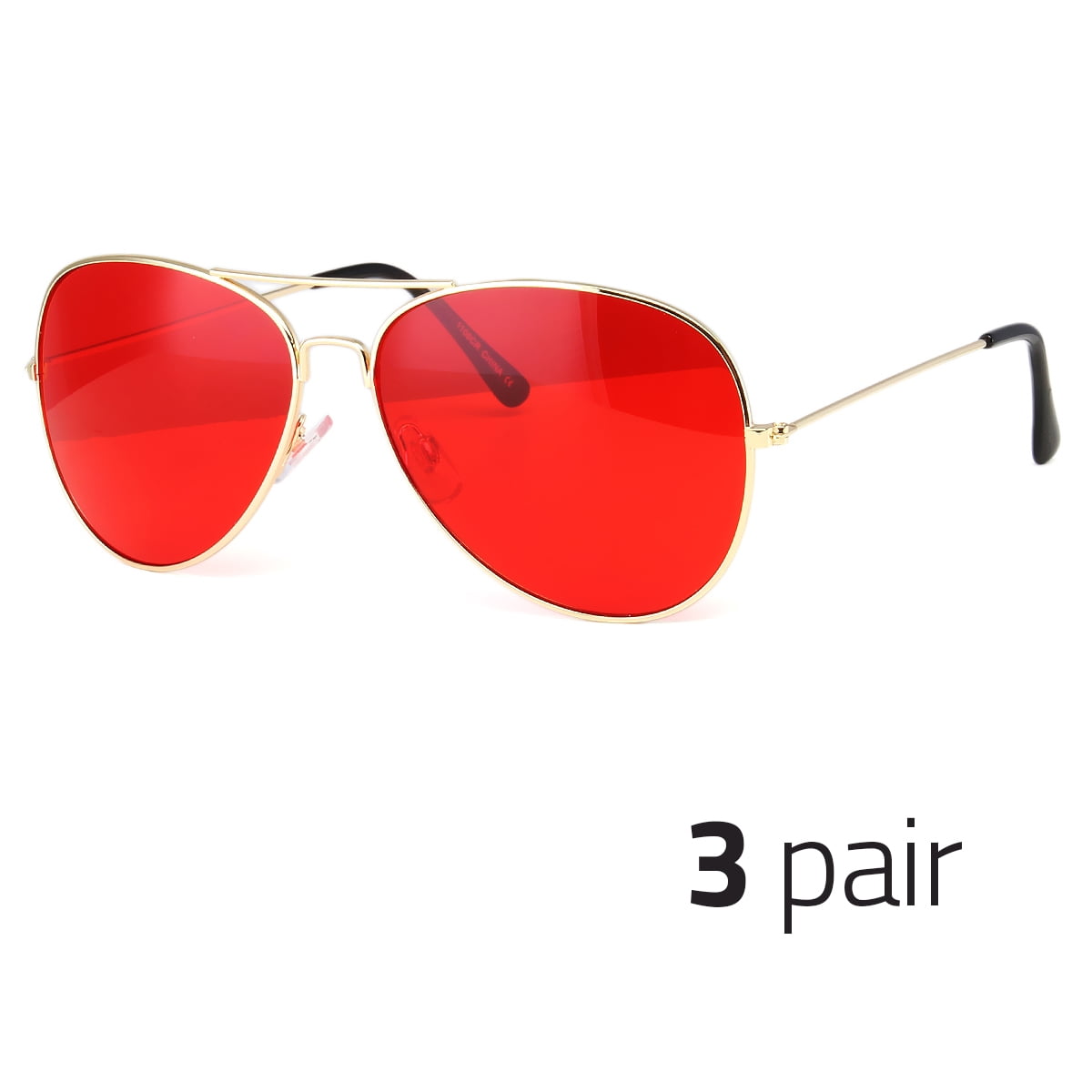red lens aviator sunglasses