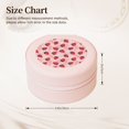 thumbnail image 2 of Naloa Strawberries Round Jewelry Box, Travel Jewelry Organizer, 3.9 x 3.9 x 2in Jewelry Storage Box for Women-Pink, 2 of 7