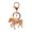 Golden, variant on rygai Key Pendant Ethnic Style Glitter Decoration Zinc Alloy Inlaid Rhinestone Horse Keychain Toy Birthday Gift,Golden