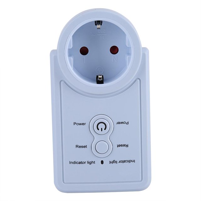 Qiilu GSM Smart Switch,Smart GSM Power Outlet Plug Socket with Temperature Sensor SMS Command Control EU Plug, GSM Plug Socket