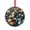 Pattern-5, variant on Music Round Vinyl Record Xmas Ornament Holiday Decor And Xmas Gifts Ideas Broken Vinyl Record Round Shaped Glass Ornament