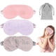 thumbnail image 1 of Máscaras para dormir para mujeres, 3 piezas de máscaras para dormir opacas, máscara de noche suave, esponjosa, 1 of 4