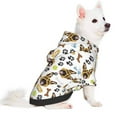 thumbnail image 2 of Goofa German Shepherd Dog Pattern Small Dog Sweater Hoodies Pet Grey Hooded Soft Fleece Sweatshirts with Pocket Fall Winter Puppy Cat Sweaters Warm Clothes-Small, 2 of 8