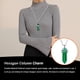 thumbnail image 5 of Sonducket Hexágono Columna Encanto Mujeres Colgantes Colgantes Amuletos de cristal puntiagudos para DIY Cadena Llaveros Decoraciones Verde Type2 NO2 Sonducket CBP468237, 5 of 6