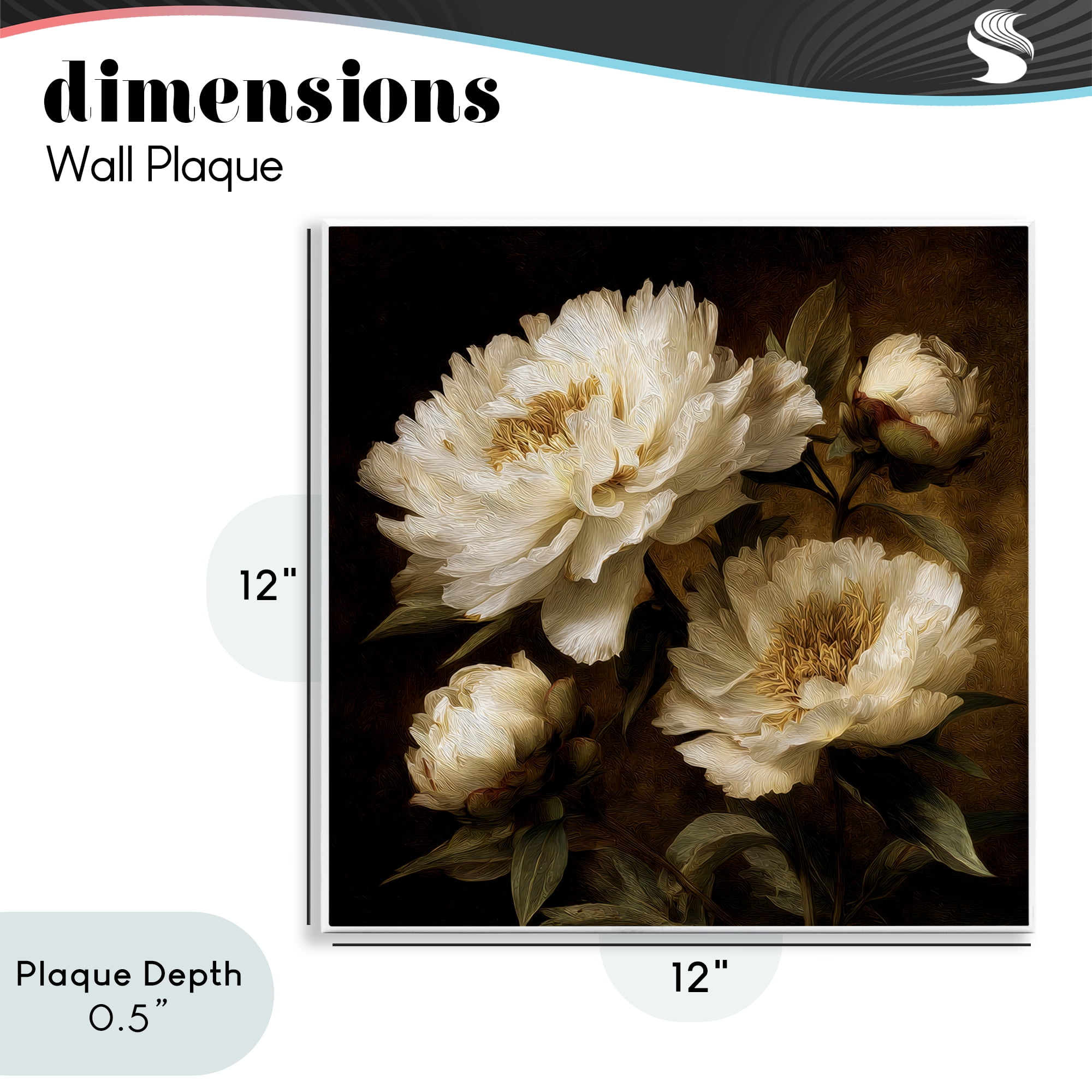 Stupell Industries Dreamy Vintage Peony Elegance Wall Plaque Art, design by Petal Prints Design