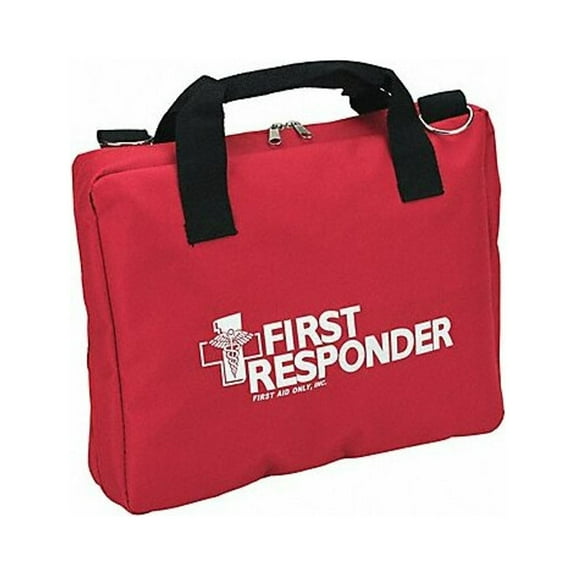 First Aid Only First Responder Bag, Cordura, 13 3/4 in L, 3 in W, Red 510-FR/BAG
