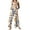 Blue, variant on 2025 Womens Linen Bib Overalls Summer Floral Printed Patchwork Jumpsuits Casual Boho Romper Wide Harems Pant