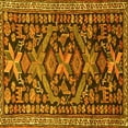 thumbnail image 1 of Ahgly Company Machine Washable Indoor Square Persian Yellow Traditional Area Rugs, 4' Square, 1 of 4
