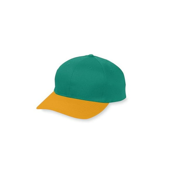 Youth 6-Panel Cotton Twill Low Profile Cap - DARK GREEN/ GOLD - OS