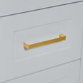 thumbnail image 3 of ARIEL Taylor 60" Grey Bathroom Vanity, 1.5" Edge Carrara Quartz Countertop & Splash, Rectangular Sink, 2 Soft Closing Doors, 9 Full Extension Dovetail Drawers, Toe Kick, Satin Brass, 3 of 9