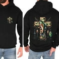 thumbnail image 2 of Camo Cross Fishing Hoodie – Double-Sided Religious Apparel, Dad Faith Hoodie, Christian Fishermen Pullover, Father’s Day Gift for Men, 2 of 7