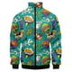 thumbnail image 5 of Chaqueta deportiva de talla grande 3D con diseño de grafiti de monstruo colorido para hombre, suéter con cuello alto y cremallera, chaqueta de béisbol para hombre, 5 of 5