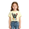 thumbnail image 2 of WERYOUNG Girls Back To School T Shirt Short Sleeve Crewneck Cartoon Printed T-Shirts Kids Lightweight Knit Tees First Day Of School Shirt Versatile Tops 4-5 Years, 2 of 3