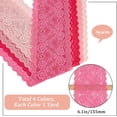 thumbnail image 2 of 5.9 Inch Wide 4 Yards 4 Colors Stretch Flower Wavy Edge Lace Trim Elastic Nylon Lace Ribbon Web Craft Fabric Scallop Headband Embroidery Crochet Tulle for Wedding Decor Sewing Hair Colorful, 2 of 7