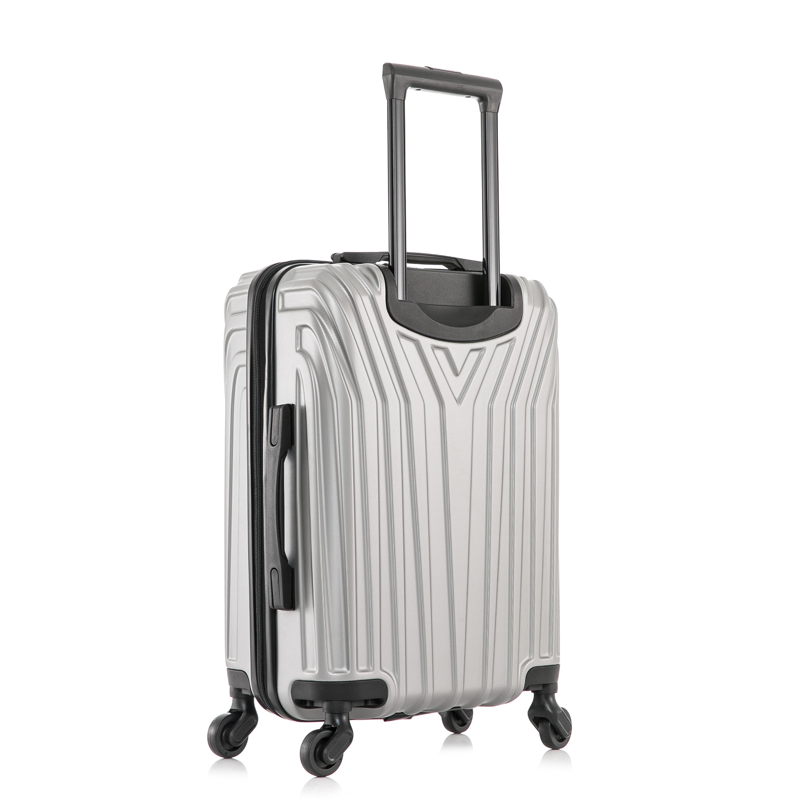 InUSA Vasty 20" Hardside Lightweight Luggage with Spinner Wheels, Handle, and Trolley, Gray
