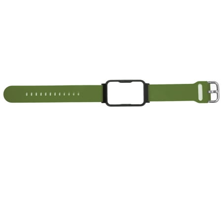 Watch Band with Case 20mm Waterproof Soft Silicone Adjustable Size Lightweight for OPPO Free OD Green with Black Shell watch strap watch battery replacement tool kit