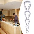thumbnail image 2 of 304 Stainless Steel M2 M8 Wire Rope Protective Sleeve Cable Thimbles Clamps Hasps Rigging Fasteners Chicken Heart Ring, 2 of 8