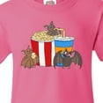 thumbnail image 4 of Inktastic Movie Loving Bats with Popcorn and Soda Youth T-Shirt, 4 of 5