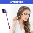 thumbnail image 2 of Vocoste Dual Comb Eyebrow Brushes Eyelash Eyebrow Travel Makeup Tool Purple 6.77" Length, 2 of 7