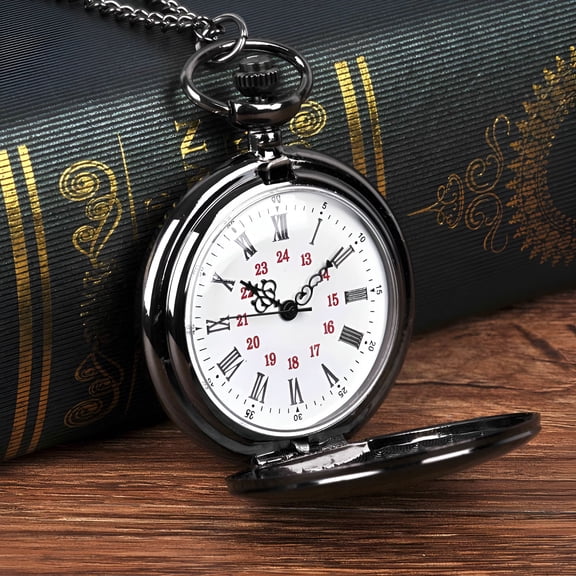 DESIGNICE Chain Pocket Watch Roman Face Small Perfect Workmanship Pocket Watch with Chain