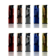 Crocs Metal Torch Lighter, Wind Resistant Torch Lighter Windproof Candle Cigarette Lighter, Butane Refillable Lighters for Candle, Sleek Metal Finish Cool Lighters - 10 Pack