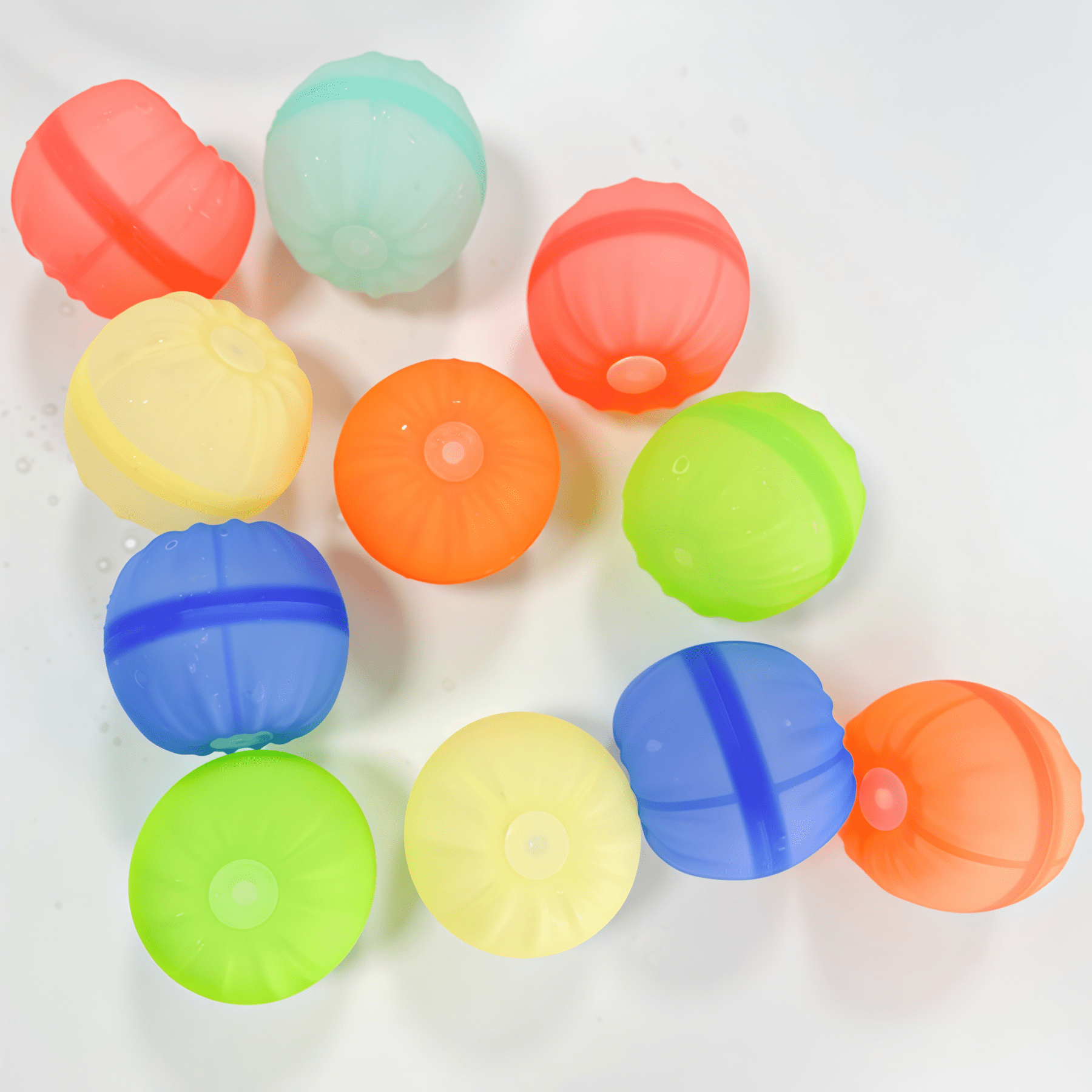 Bobby.Duck 16PCS Reusable Silicone Water Ball, Quick Fill & Self-Sealing Splash Balls for Kids, Unbreakable Water Toys for Water Fight, Pool, Beach, Summer Outdoor Games