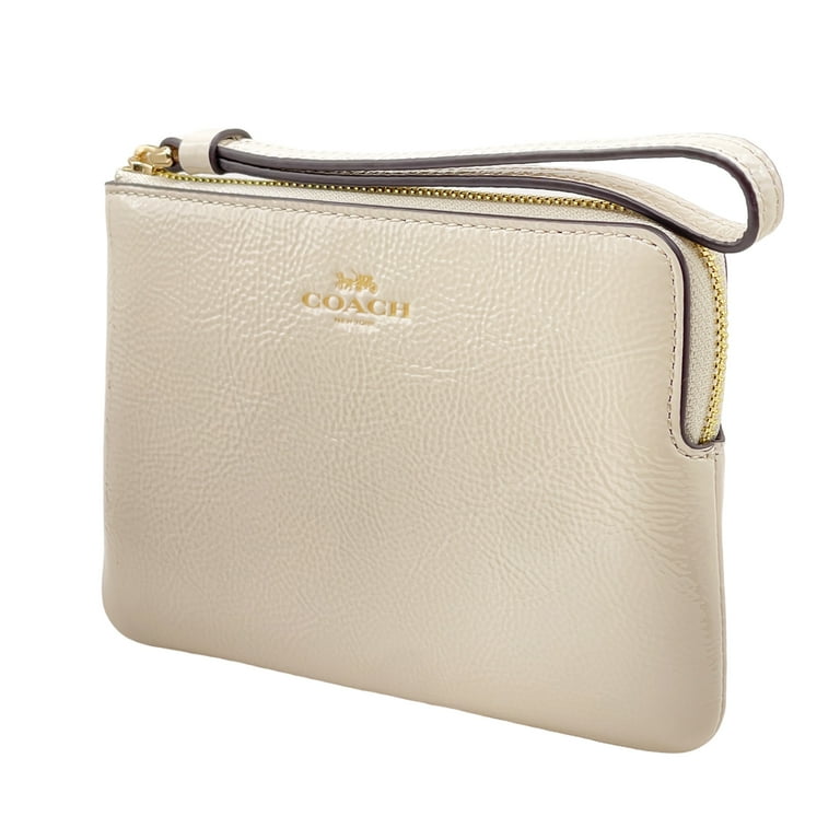 Gold And White Coach Wristlet Coach Bag Cream Leather Wallet Gold
