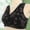 Black, variant on skpabo Women Bras Push Up Bra Comfortable Non-Steel Ring Comfortable Adjustable Front Open Buckle Gathered Large Size Lace Breathable Bra Underwear