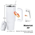thumbnail image 3 of AGH 12 Pack 40 OZ Sublimation Tumbler Blanks with Handle & Straw, Travel Coffee Cup, Stainless Steel Sublimation Water Bottle, Sublimation Cups, DIY Gift, 3 of 5