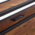 thumbnail image 5 of Paproos Twin Bed Frame, Metal Platform Bed with LED lights & Charging Station, Heavy Duty Metal Twin Bed with Headboard, Twin Size Metal Bed Frame with Underbed Storage, Rustic Brown#3, 5 of 9