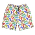thumbnail image 2 of Honeii's Colored Armadillos Print Men's Casual Shorts with Drawstring，Swim Trunks Quick Dry Beach Shorts, 2 of 5