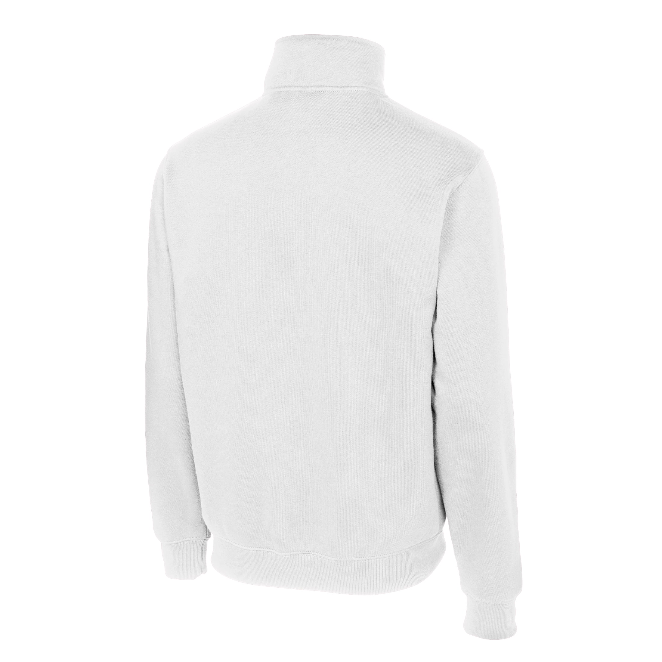 Durable Men's Quarter-Zip Cotton/Poly Fleece Sweatshirt, White, 4X Durable Men's Quarter-Zip Cotton/Poly Fleece Sweatshirt, White, 4X