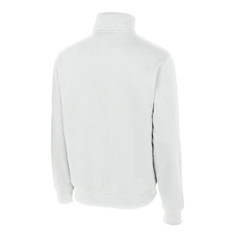 Mens 1 4 Zip Cotton Poly Fleece Sweatshirt White 3X Large