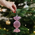 thumbnail image 4 of Mecorevxz 3Pcs Christmas Candy Pendants 2025 Xmas Birthday Party Wedding Suppiles Decoration, Hanging Candy Christmas Tree Décor, Christmas Decorative Hanging Ornaments Crafts(Pink), 4 of 7